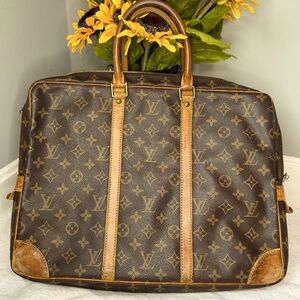 Authentic LOUIS VUITTON Porte Documents Voyage Briefcase Hand Bag VI0916